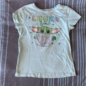 Girls Star Wars St Patrick's Day T-Shirt Size M (8)